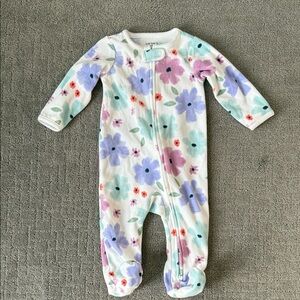 Carter's Floral Footie - White, Purple, Pink, and Red